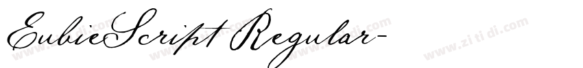 EubieScript Regular字体转换